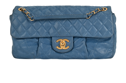 Single Flap, &pound;2,500, Handbags, Blue, Leather, Front view
